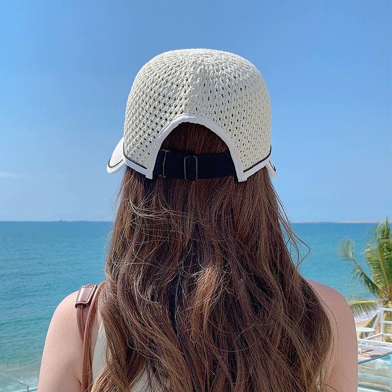 Spring summer knitted travel baseball cap, hat solar-powered, sun protection, wholesale
