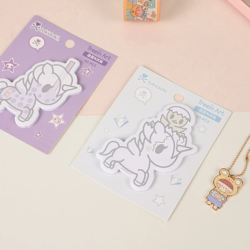 Фигурные бумажные стикеры (tokidoki) розовая серия, милые многоразовые заметки
