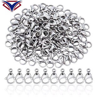 in stock wholesale stainless steel No.10 lobster clasp bracelet necklace buckle jewelry accessories multi-size diy connection buckle