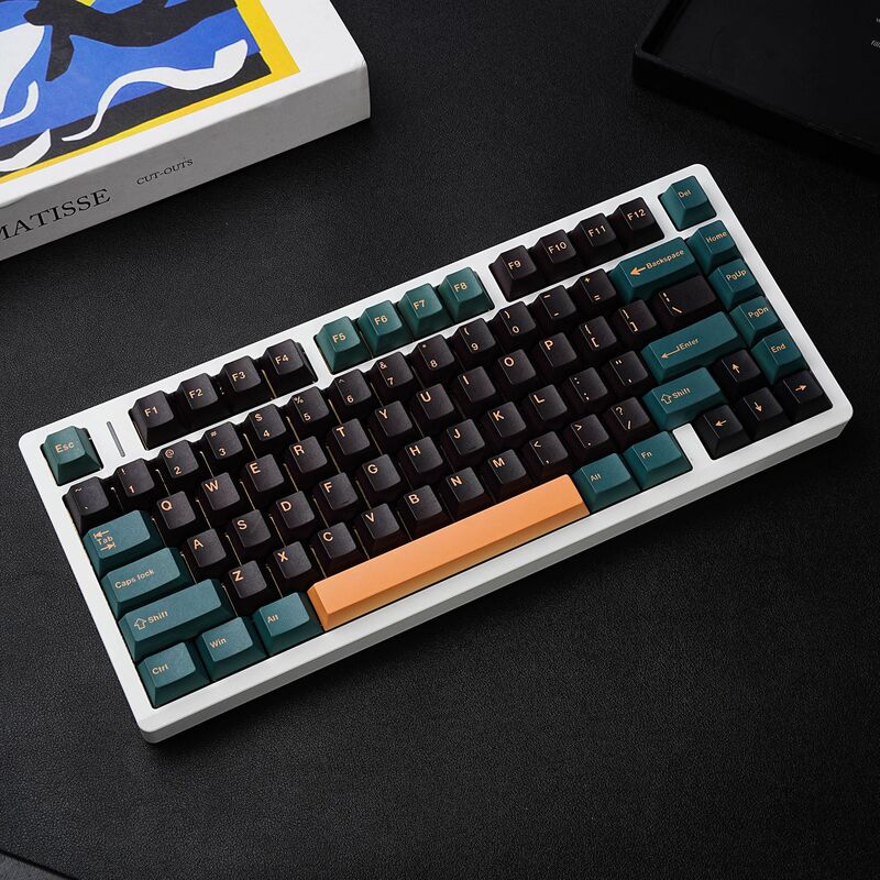 Mars Green Pbt Five-Sided Dye-Sublimation Keycaps with Chinese, Arabic, Korean, German, French, Spanish, and Russian Layouts, Gmk Replica
