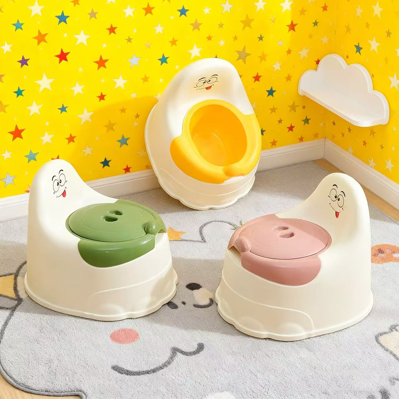 Children's Toilet Seat Little Boy and Girl Baby Special Training Squat Toilet Portable Household Urinal Urine Bucket