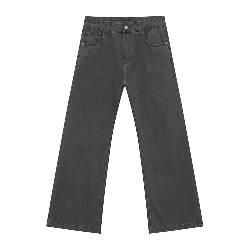 MTLCLOTHES Hombres| Coreano vibe mini slim slim color negro gris sólido lavar jeans tendencia