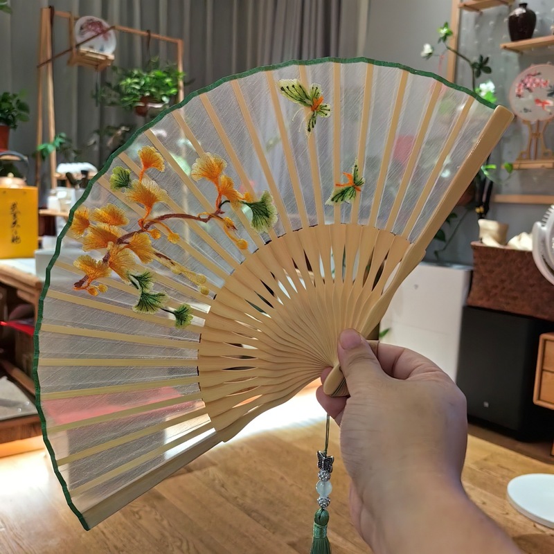 【卸売注文】蘇州刺繍扇子、刺繍扇子、古風女性扇子、中国扇子、工芸品ギフト扇子|undefined