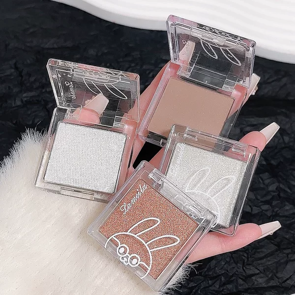 Cross-border supply of monochrome eye shadow plate glitter pearl powder sparkling high-gloss silkworm brightening powder 2.7g