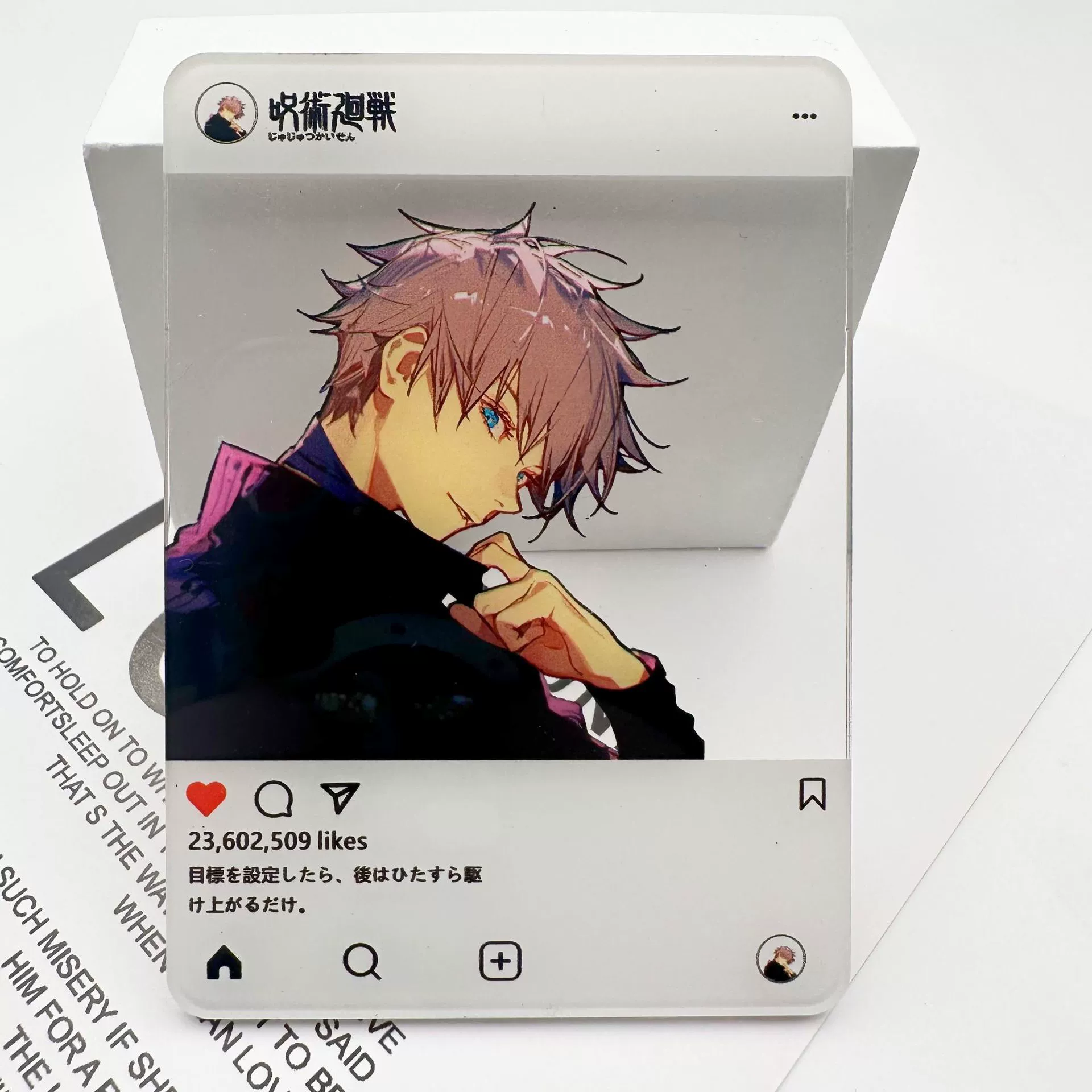 А acrylic Polaroid кадр (Polaroid) — арт по вселенной Jujutsu Kaisen, 8.8×6.3 см, легкая коллекционная вещь
