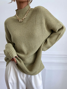 (Cross-border trading), demi-season solid colored knitted flashlight, sweater