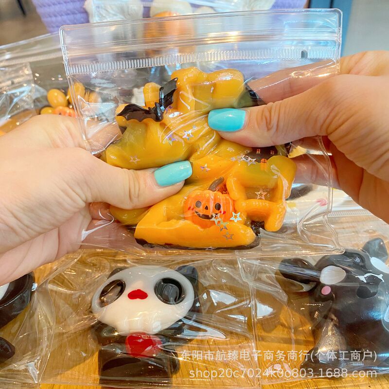 跨境南瓜万圣节搞怪南瓜头捏捏乐南瓜摆件解压发泄玩具万圣节玩具|undefined