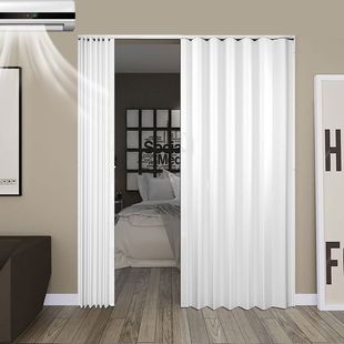 Pvc Folding Door Sliding Door Indoor Partition Open Kitchen Sliding Door Simple Door Balcony Telescopic Invisible Door Factory