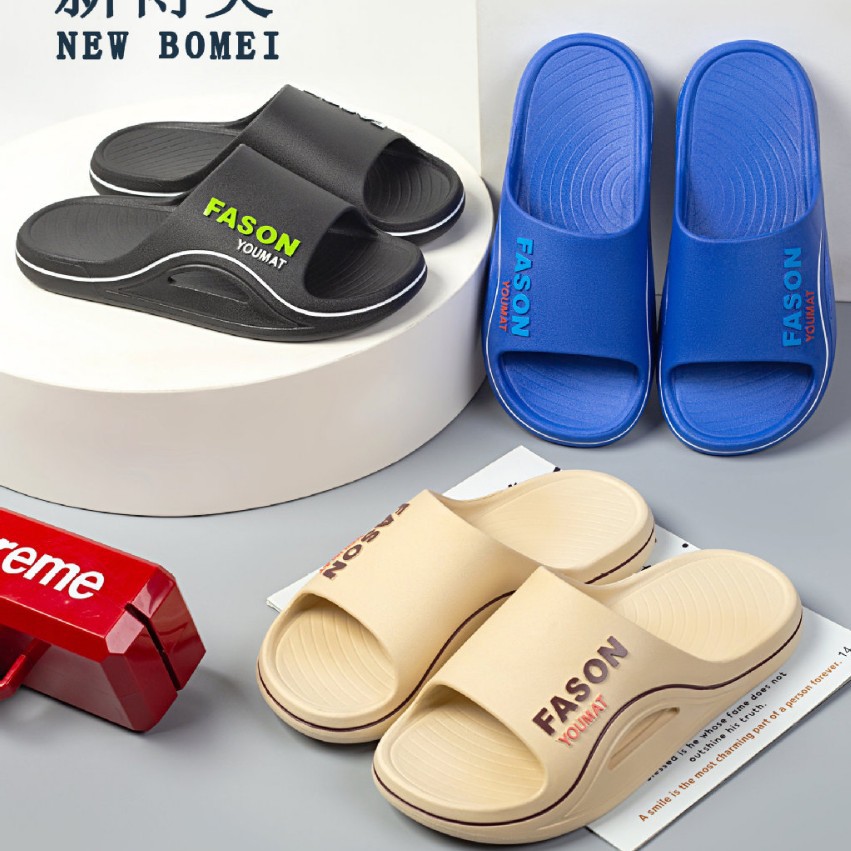 New Bomei 6697 Fashionable Men's Summer New Pvc Men's Sandals for Home and Outdoor Wear Non-Slip Double Size Men's Slippers Wholesale