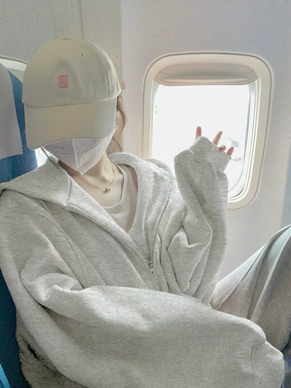 山东即墨卫衣秋装女款2025新款初秋穿搭运动套装连帽开衫显瘦外套|undefined