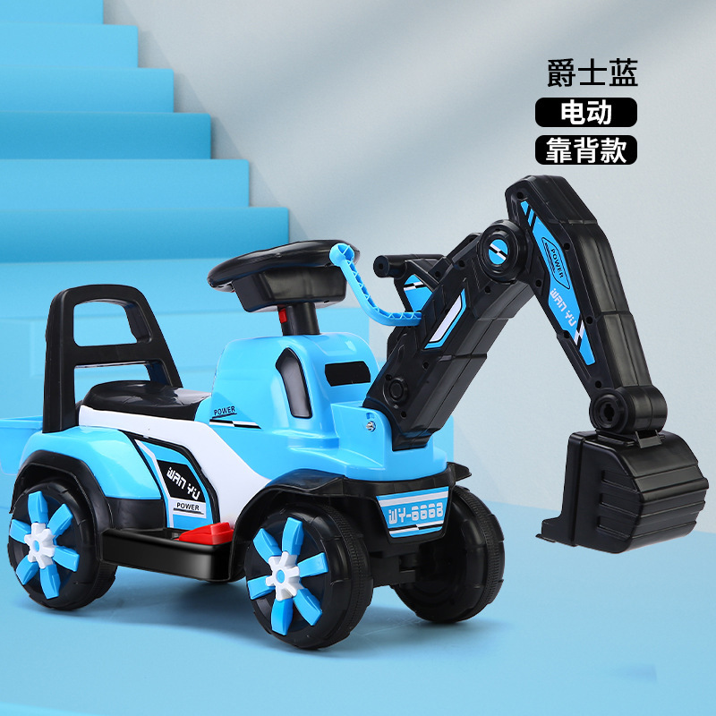 Excavadora coche de ingeniería de juguetes para niños 1 - 5 años de edad puede montar excavadora eléctrica coche eléctrico