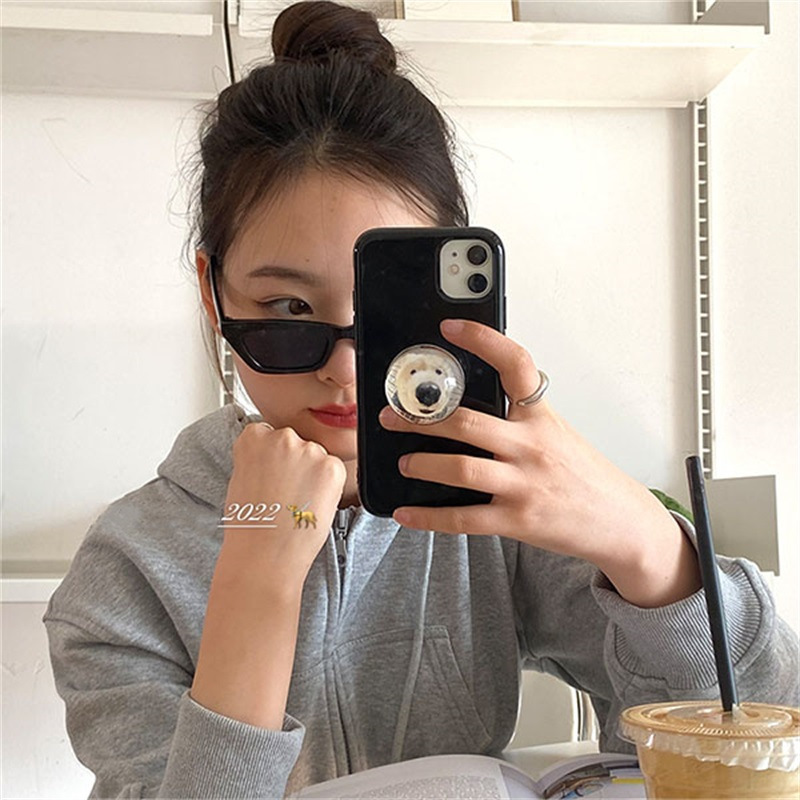 20g Weight Mobile Phone Universal Applicable Brands Airbag Bracket Classification Crystal Ball Material Animal Pattern Cute Style Animal Crystal Ball Cute Mobile Phone Universal Airbag Bracket 8