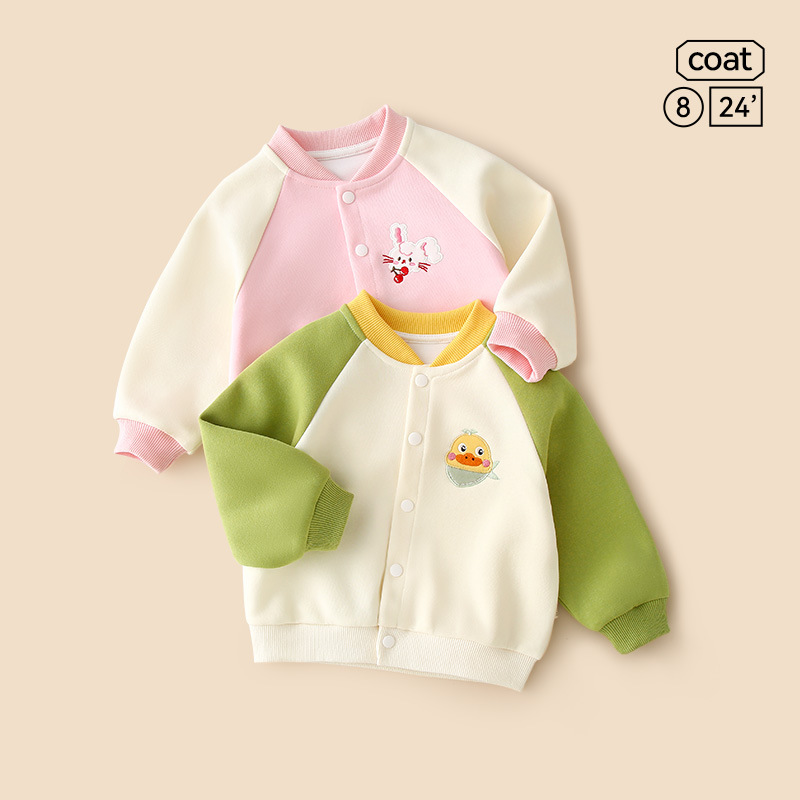 Spring and autumn baby coat baby baseball clothes spring children's top children's cardigan coat clothes children's clothing wholesale
