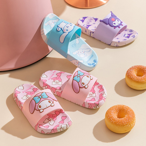 Sanrio children's slippers girls cute summer cartoon soft-soled parent-child non-slip children's slippers