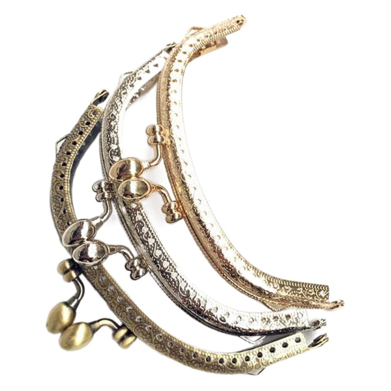 12.5CM piezas de automóvil en relieve de arco cabeza de oro [cabeza de brotes] clásico DIY de bronce, plata