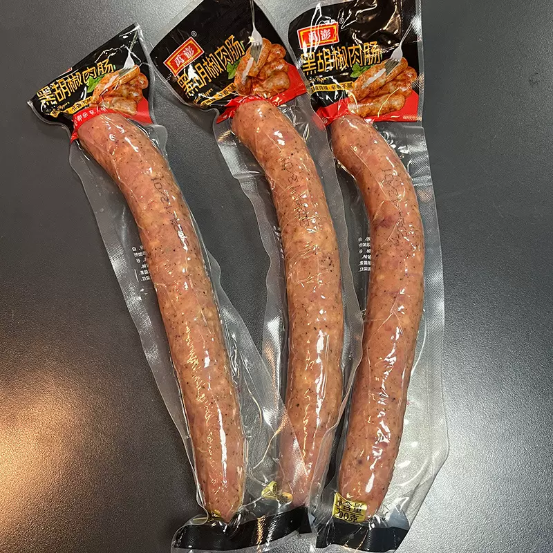 禹澎黑胡椒香肠200克单根装开袋即食脆皮香肠食材商超进货