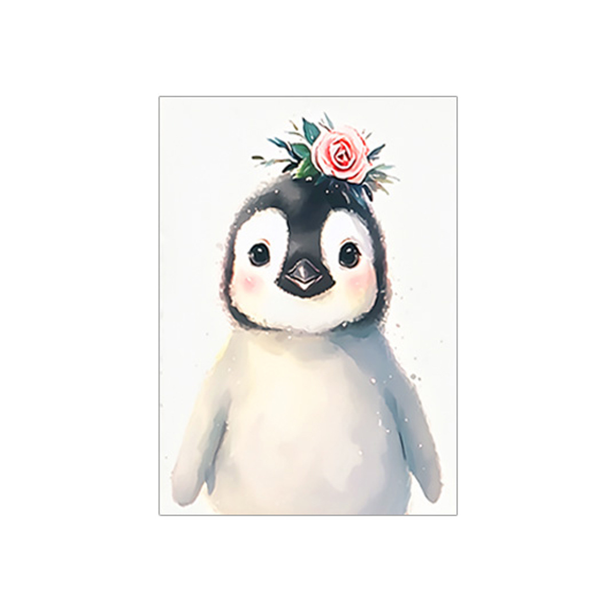 Kit de material para bordado de punto de cruz con diseño de pingüino, tamaño pequeño, acogedor, para sala de estar o dormitorio, hecho a mano, venta al por mayor del fabricante