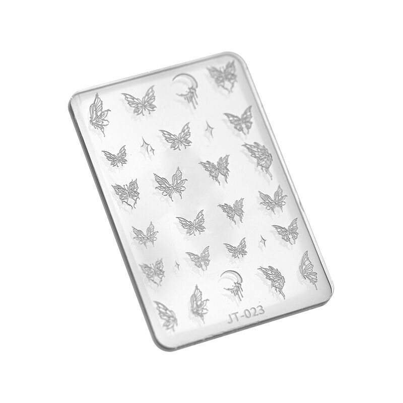 Posrari Internet celebridad clavo 3D mariposa tallada epoxi DIY alivio joyería cristal epoxi molde de silicona