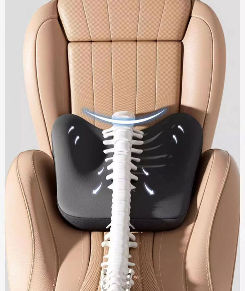 Car Headrest and Lumbar Support Memory Foam Car Cushion for Long Sitting, Neck and Waist Protection Pillow