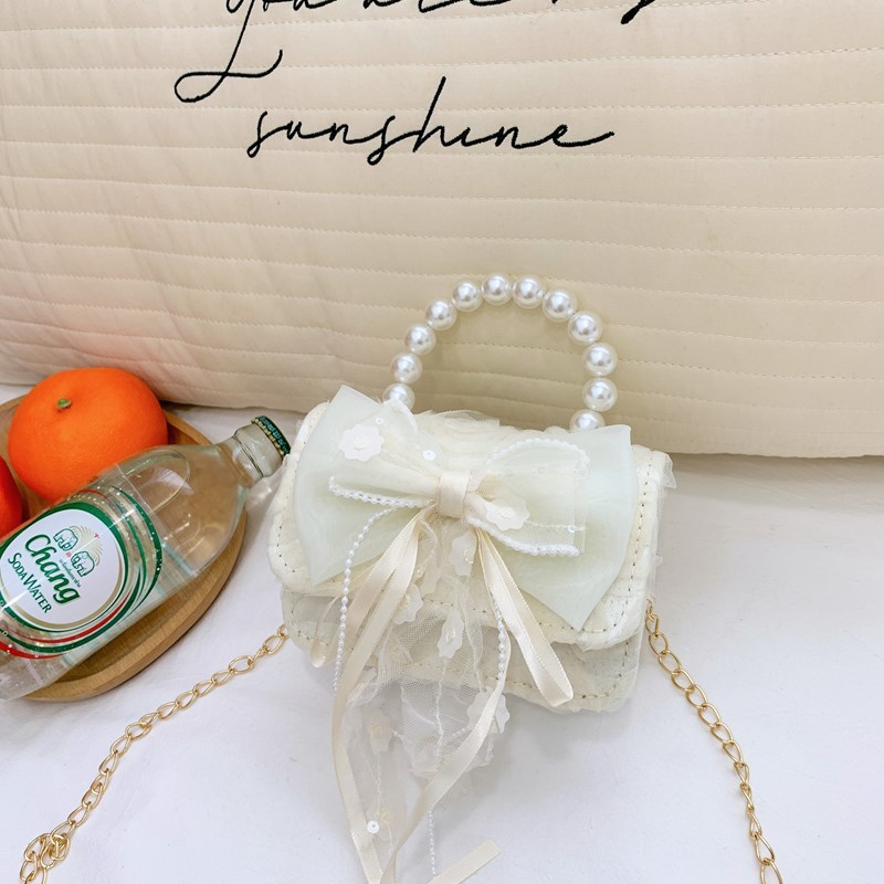 Bolsos de moda coreana para niños de perlas, bolsos de mano de perlas, bolsos de hombro para chicas lindas.