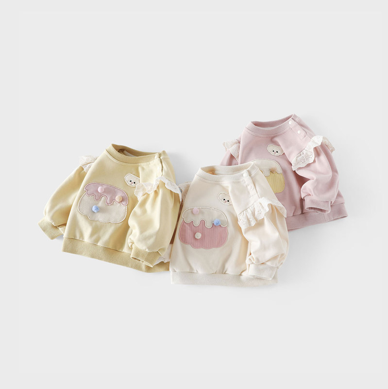 [No Returns or Exchanges] Girls' Korean-Style Sweatshirt 2026 New Spring and Autumn Stylish Sweet Base Shirt Top Trendy