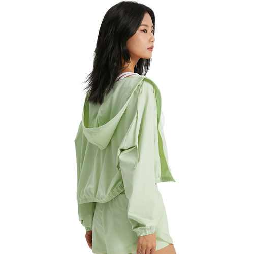  New Strictly Selected Yoga Top Women's Short Zipper Sunscreen Sports Jacket Hooded Casual Running Fitness Wear