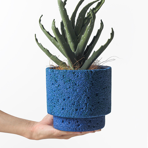 Nordic style cement ceramic matte fashionable minimalist literary personalized indoor pothos planters succulents with holes