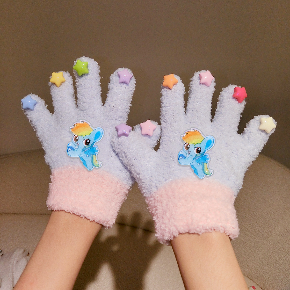 Fuchsia gloves, 2-6 years, color
