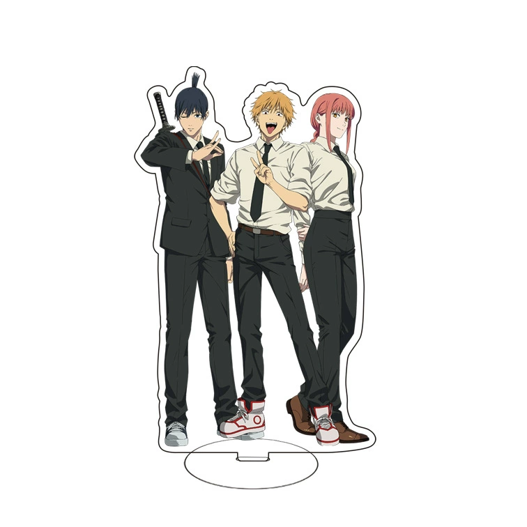 Double-layer Acrylic Stand Chainsaw Man 15 cm, character duo designs, multi-model display