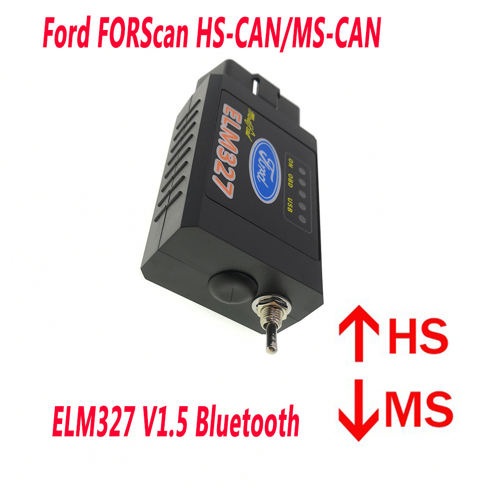 跨境热销 HS/MS ELM327 V1.5 Switch Ford FORScan Bluetooth