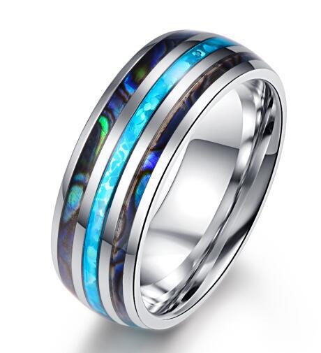 Round, Color Block Pattern Unisex Gender Simple Style Round Color Block Stainless Steel Unisex Rings