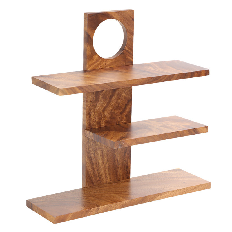 Accesorios de mesa de madera para ceremonias de té estantería de almacenamiento cosméticos mesa de té de cocina de acabado de artículos diversos estantes de almacenamiento de tazas estantes de capas