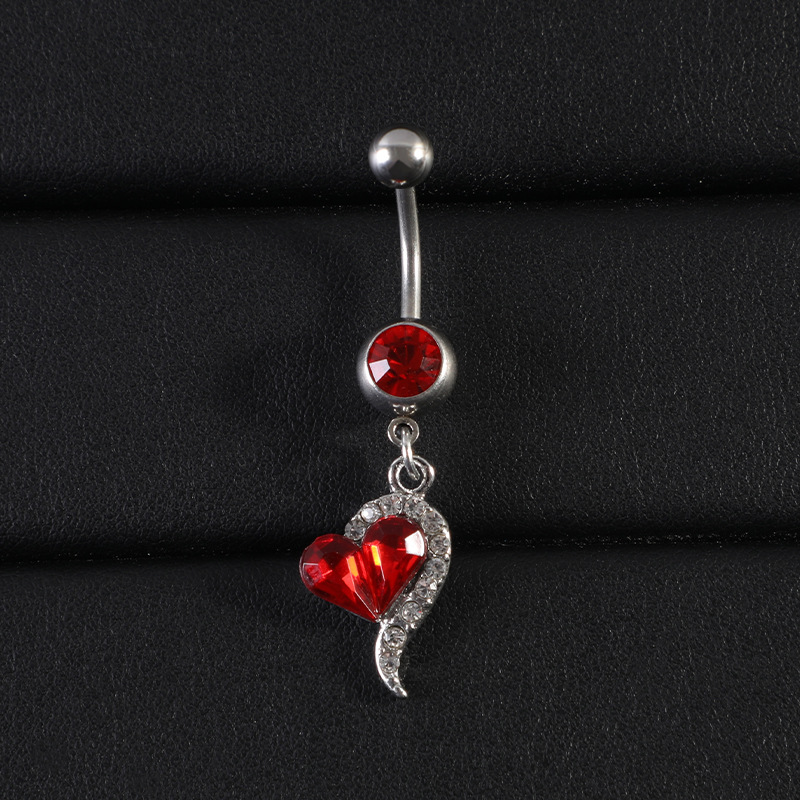 Trendy Piercingschmuck Europäischer und amerikanischer Nicht-Mainstream-Bauchnabelring in Schlangenform mit Wassertropfen-Zirkon_voghion.com