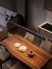 WBZ7 One-Word Restaurant Pendant Light, Modern Minimalist Dining Table Bar Designer Eye-Caring Anti-GLARE Adjustable Suspension Lamp