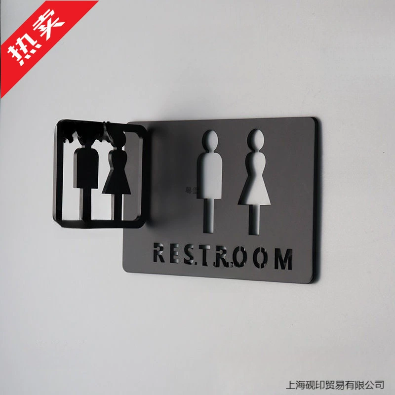 Оптовые таблички для туалетов для мужчин и женщин, креативные таблички для туалетов, вывески, боковые таблички