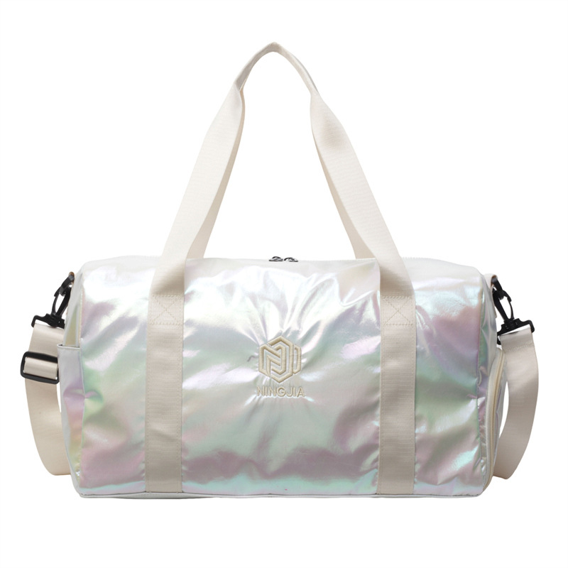 Bolsa de equipaje colorida perlada transfronteriza, bolsa de gran capacidad para viajar, bolsa de ocio de alto nivel, bolsa de fitness deportiva popular