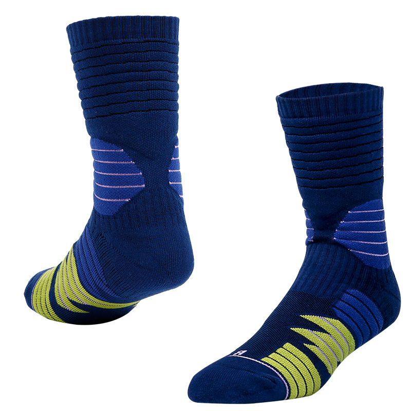 Calcetines deportivos gruesos hasta la pantorrilla para otoño e invierno, calcetines casuales de entrenamiento profesional que absorben los golpes y el sudor, transpirables, antideslizantes, calcetines de baloncesto de élite.