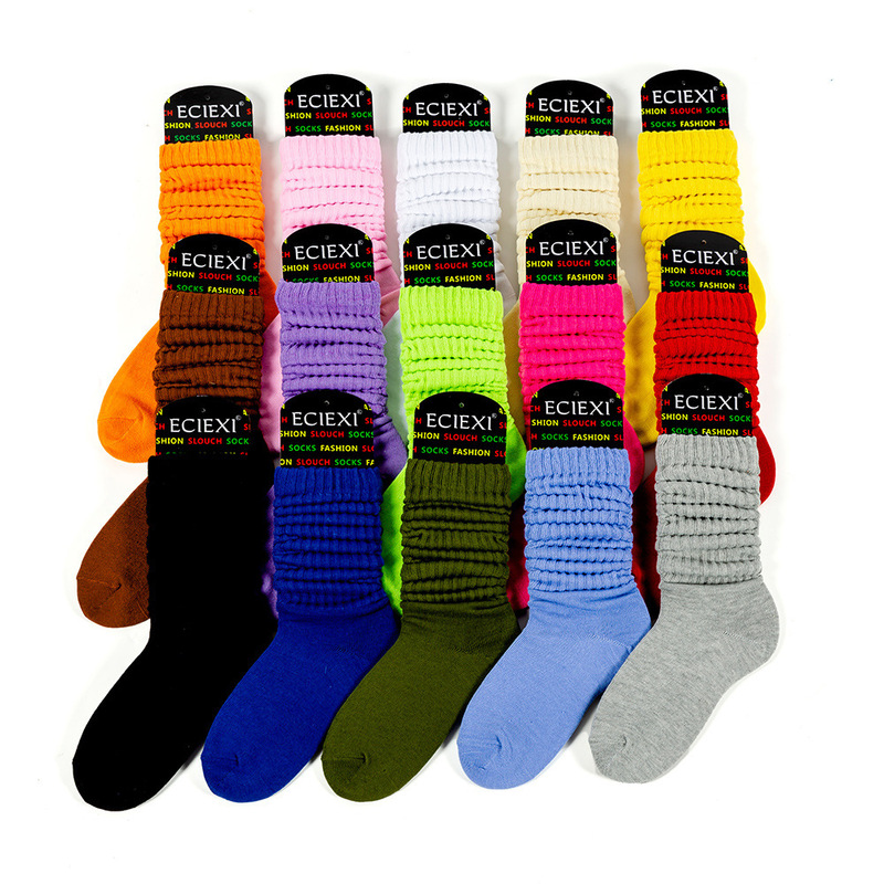 Cross-border Amazon socks for men and women in autumn and winter warm hot pile socks stouch socks candy color bubble socks