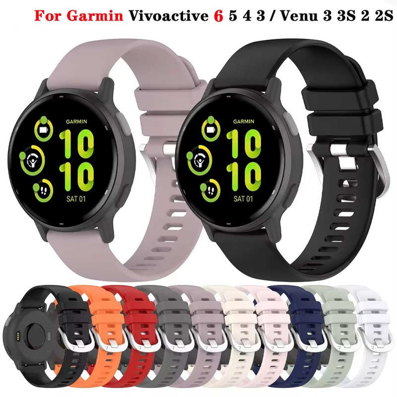 Suitable for Garmin Venu4 Silicone Watch Strap Garmin Venu Sq Vivoactive6 5 4 Glossy Wristband Suitable for Garmin Venu4 Silicone Watch Strap Garmin Venu Sq Vivoactive6 5 4 Glossy Wristband
