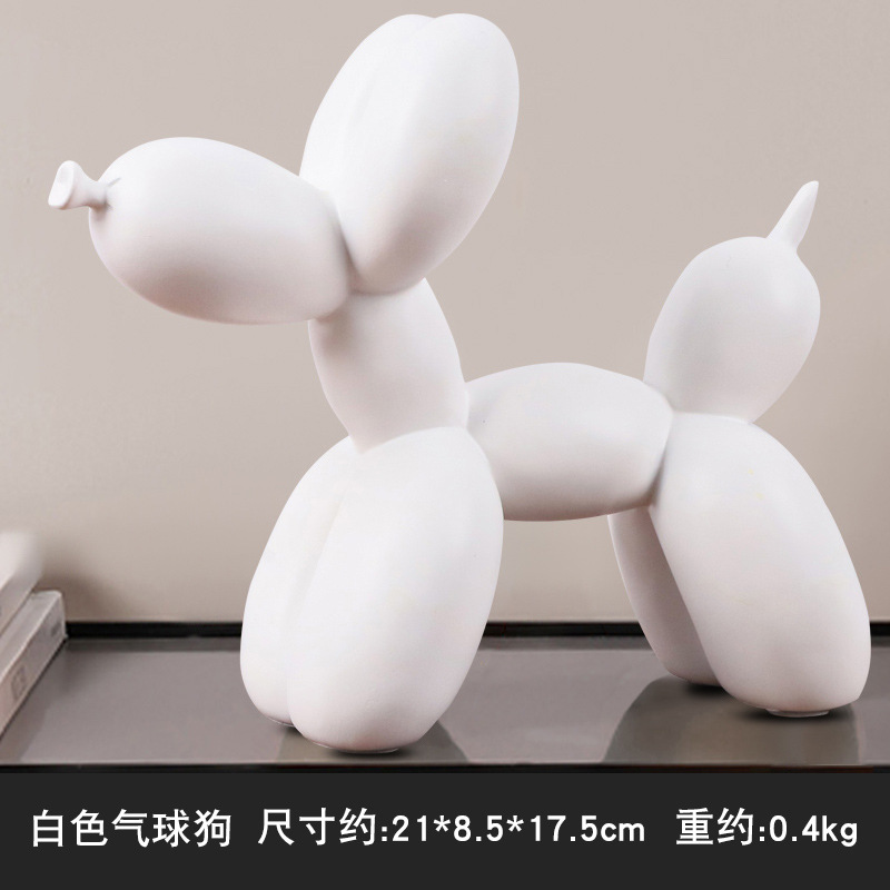 Dibujos Animados lindo blanco y negro globo perro creativo decoración del hogar Decoración suave salón TV gabinete artesanía al por mayor