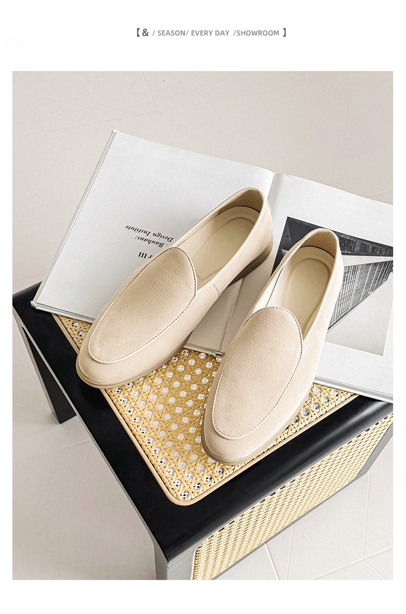 Men's Shoes Formal Shoes Spring New Loafers One Foot Stirrup Soybean Shoes_vogvips.com
