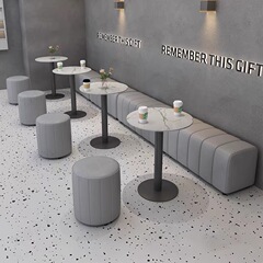 ネット有名人バーガーミルクティーショップ日本料理店壁掛けベンチカフェデザートショップ書店休憩エリアテーブルと椅子