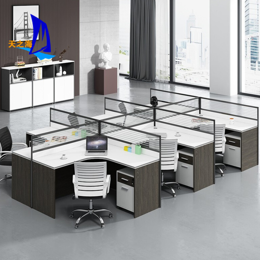 办公桌 职员桌 现代简约办公家具 员工桌 电脑桌 屏风办公桌 工位-阿里巴巴