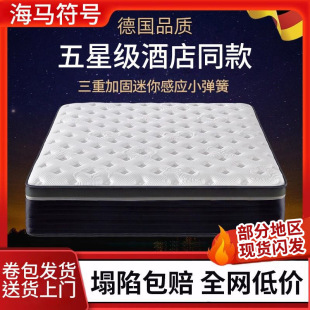 Hilton Natural Latex Mattress Independent Spring Cushion Compression Thick Simmons Coconut Hard Cushion Household Double