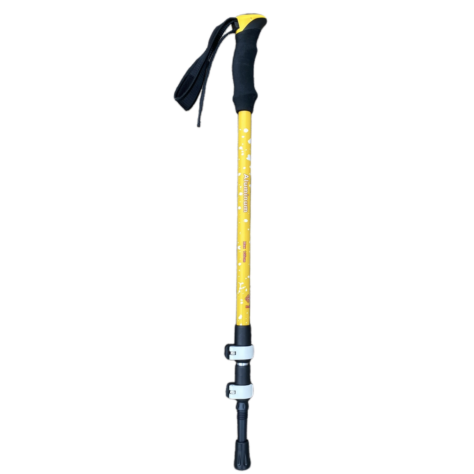 Factory Direct Sale External Lock Hiking 6061 Aviation Aluminum Alloy Cane Outdoor Telescopic Walking Stick_voghion.com
