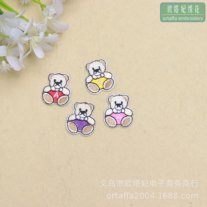 小熊仔布贴熨烫贴绣花贴工厂衣服补丁贴袜子袖套童装饰贴配件辅料