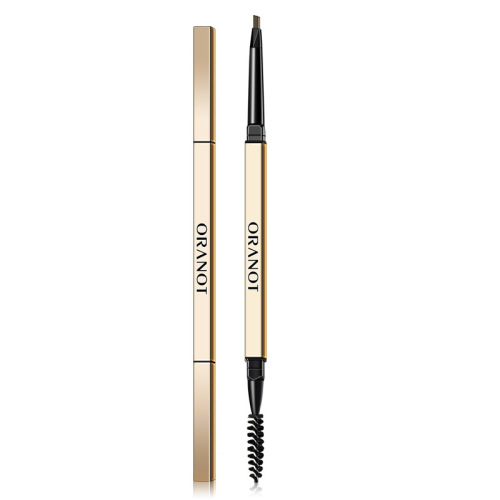 Manufacturer wholesales the same style of small gold chopsticks eyebrow pencil for girls with double heads and very fine eyebrow drawing for beginners, gold bar makeup