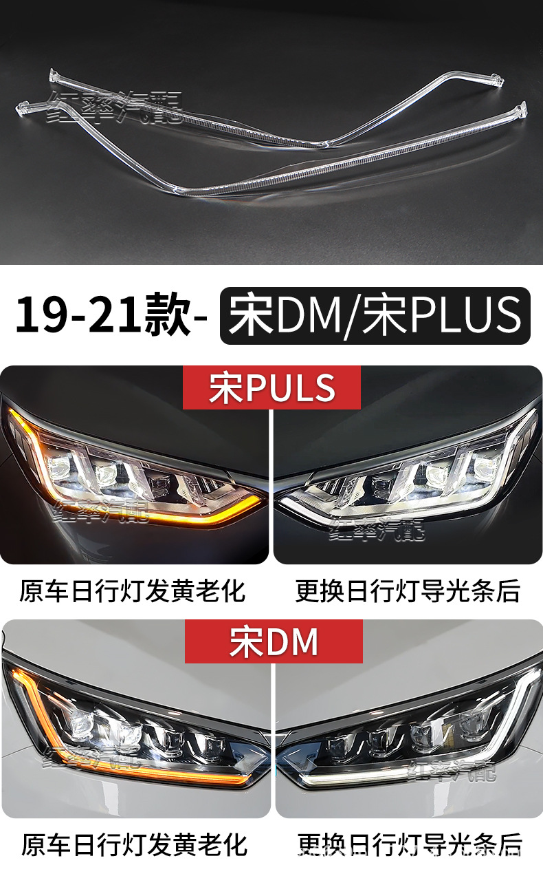 For BYD Song Plus DRL Guide Light Bar Turn Signal Light Source