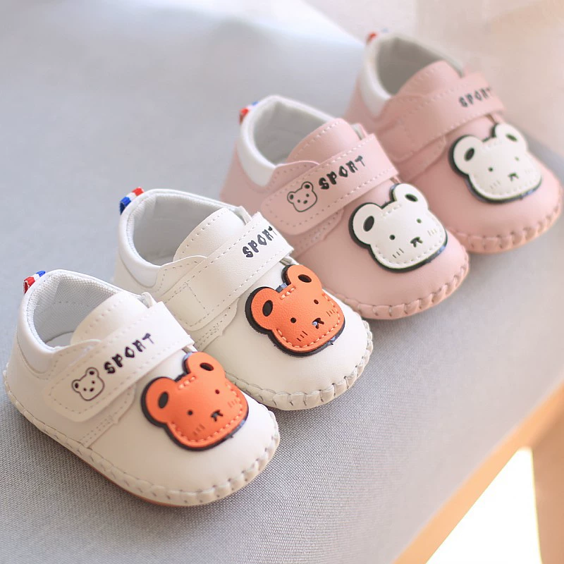 От 0 до 1 года Весенние и осенние мальчики и девочки новорожденные младенцы с мягким дном Нескользящая Маленькая кожаная обувь с героями мультфильмов обувь для малышей не Ронит обувь