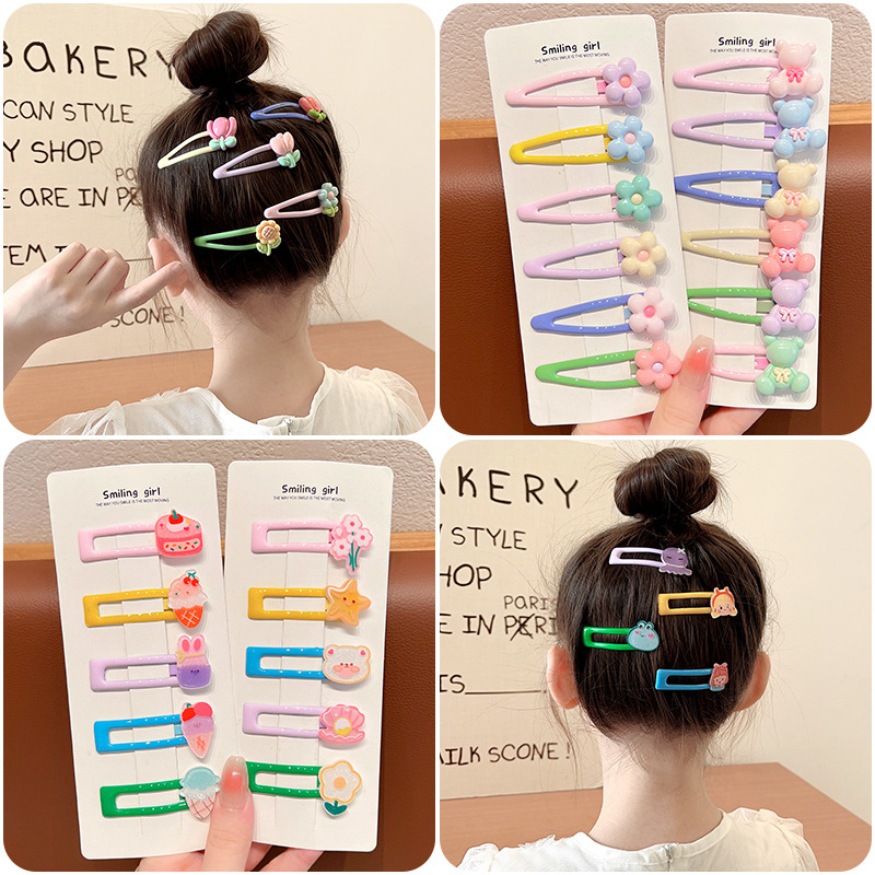 Los niños de dibujos animados horquilla lindo bebé pelo roto BB clip tocado de la niña Cabeza trasera horquilla Bangs clip lateral accesorios para el cabello